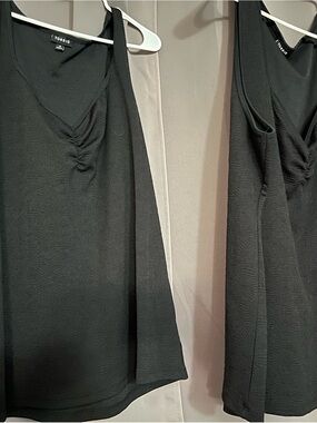 Two Torrid Black Textured Tank Tops